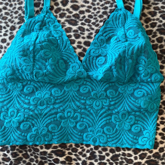 Vintage teal lace bralette - Picture 2 of 15